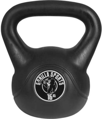 Gorilla Sports Kettlebell - Kunststof - Trainingsgewicht - 16 kg