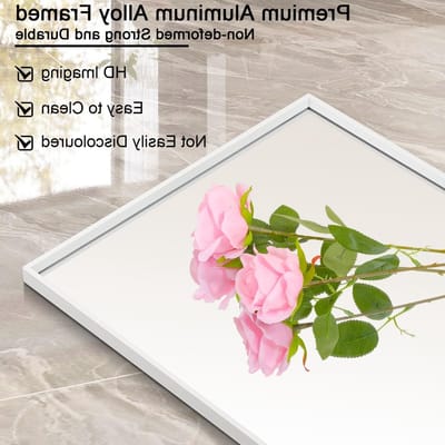 Grote Hangende Wandspiegel met Metalen Frame, Rechthoekig 110 x 35 cm voor Slaapkamer, Woonkamer en Badkamer