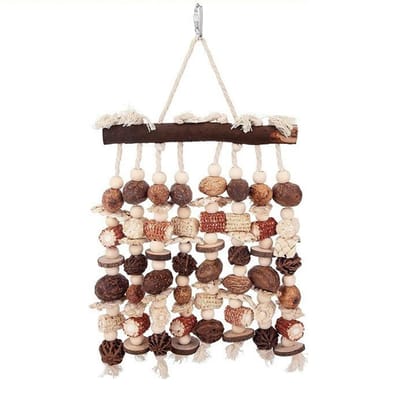 Grands jouets à mâcher pour perroquets, cage à oiseaux en bois coloré, noix de maïs naturelles, jouet pour perroquet gris d'Afrique B