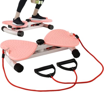 Taille draaiende machine - Fitness trainer tool - Thuis training - Ruisvrije trainingsoplossing - 48x30x11 cm - Roze