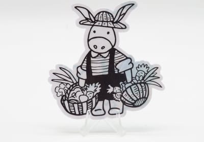 Boodschappen Ezel Sticker - Dieren in het Dagelijks Leven | Vera's Arts & Dice | Schattige Stickers - Handgemaakte Stickers - Journaling - Bullet Journal - Scrapbooking - Leuke Stickers - Laptop Sticker - Telefoon Sticker
