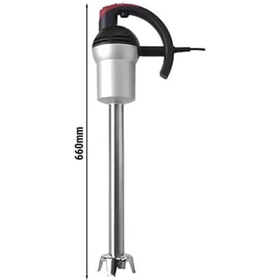 GGM Gastro Stabmixer mit festem Mixstab 400mm - 550 Watt - 2 Geschwindigkeitsstufen Zilver