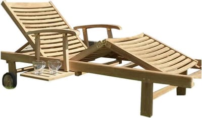Comfort lounger ligbed verstelbaar teak