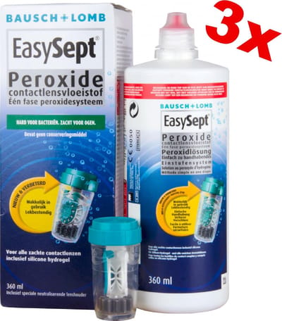 Bausch & Lomb Easysept peroxide lenzenvloeistof 360 ml - 3 stuks