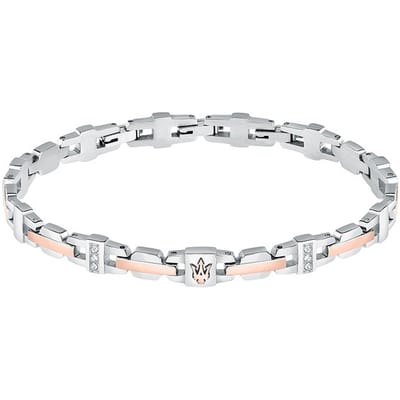 Maserati heren armband roestvrijstalen kristal One Size Roségoud 32025343