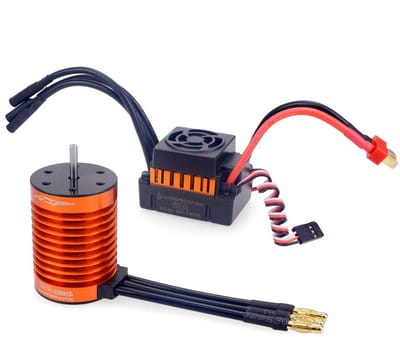 Krachtige Waterdichte Borstelloze Motor 3300KV & 60A ESC Combo Set voor 1/10 RC Auto