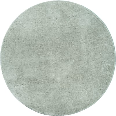 Mia’s Teppiche Taos – superzacht kortflor vloerkleed met antislip rug, wasbaar, groen, 120 cm rond