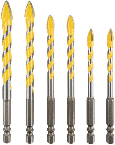 Tegelboorset - Keramische boorset - Nauwkeurig Boren - Hardmetalen punt - 6-delig 6-12mm