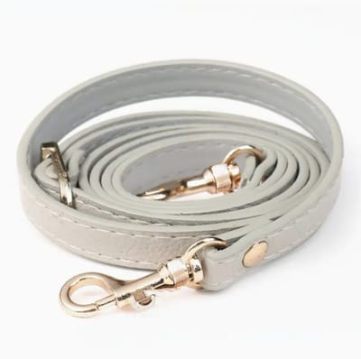 Luxe Lederen Tassenriem 2.0 model - Grijs - 1.8 cm breed - Grey - bag strap - goud metaal - verstelbare riem - Tasriem - Schouderriem - Tas Riem - Tassen Riem - Accessoires Voor Tasje