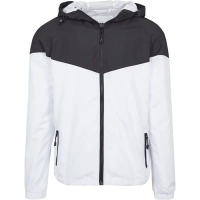 Urban Classics - 2-Tone Tech Windrunner jacket - M - Zwart/Wit