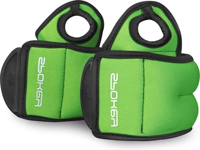 Gewichtsmanchet voor polsen van neopreen met duimlus - 2 stuks - 05-15 kg - klittenbandsluitingen - op kleur gesorteerd