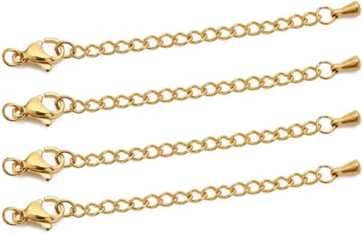 WiseGoods Luxe Set Ketting Sluitingen - Karabijnsluiting - Sieraden Maken - DIY - Hobby Accessoires - Slotjes - RVS - Goud 10st