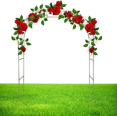 Tuinboog Klimplanten - Decoratieve Buitenboog - Tuin Decoratie - Roestvrij Staal - 320 x 240 cm