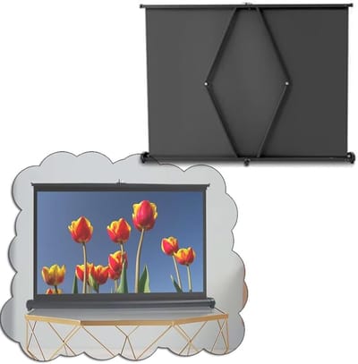 Projectiescherm Tafel - Filmscherm Draagbaar - Thuisbioscoop Presentaties - Handmatig Uitschuifbaar - 50 Inch 16:9