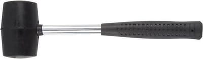 Toolland Rubberhamer, 500 g, metalen steel, ideaal voor camping & vloeren leggen