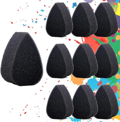 10 stuks hoge dichtheid gezichtsverfsponzen - make-upsponzen voor professionele en beginners, perfect voor Halloween, festivals en creatieve kunstprojecten