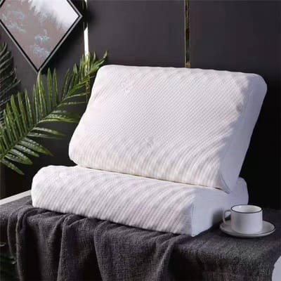 Oreiller en Latex Thaïlande Naturel Colonne Cervicale Oreiller Noyau Paire white