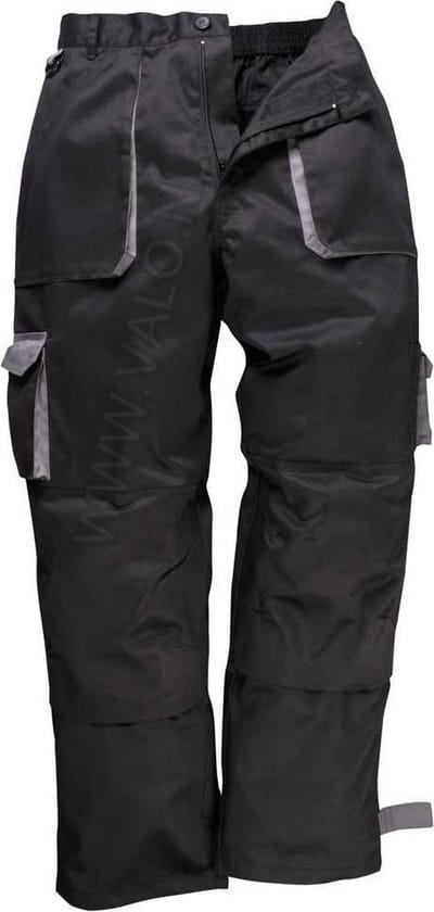 Portwest Portwest Texo Contrast Broek TX11 - Zwart - XL