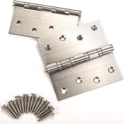 6 x Opschroefscharnieren 101 x 101 mm RVS Kogellager Deurscharnier voor Houten en Metalen Deuren