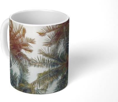 Mok - Koffiemok - Palmboom - Zomer - Tropisch - Mokken - 350 ML - Beker - Koffiemokken - Theemok