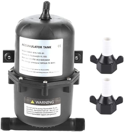 aladdien - Accumulator Druktank Waterpomp - Waterdicht - 0,75 L - Voor Marine en RV - Hoogwaardige Kwaliteit - Geschikt voor Boot