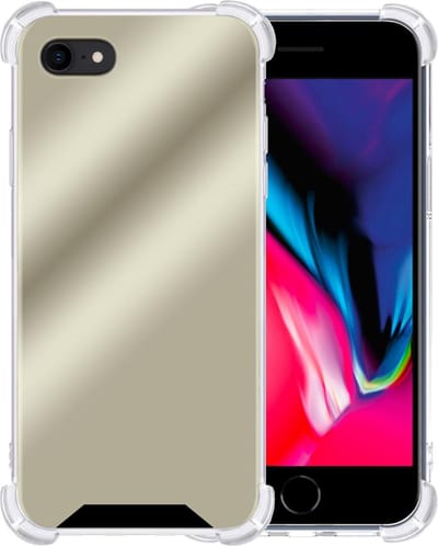 Hoesje - Geschikt voor Apple iPhone 7 - Sterk & Shockproof - Siliconen Shock Case - Hoes Cover - Telefoonhoes - Goud