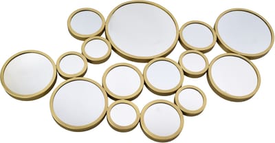 LOFT42 - Bubbles - Spiegel - Multi - Rond - 115x62 - Goud - Metaal
