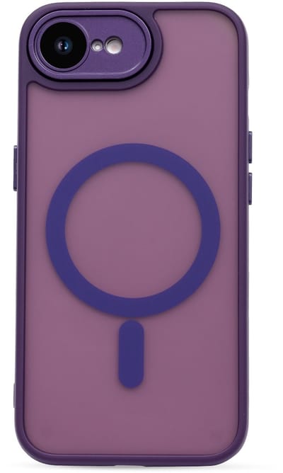 Casemania Hoesje Geschikt voor Apple iPhone 16e - Paars - Matte Armor Back Cover - Geschikt voor MagSafe