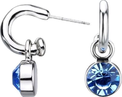 Behave - Oorstekers dames - zilverkleur - lichtblauw kristal - elegant