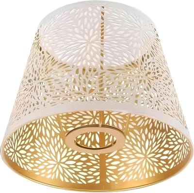 Moderne lampenkap met bloemmotief voor E27/E26 fitting - Stijlvol ijzeren ontwerp voor woonkamer, 15x13x19cm, sfeervolle verlichting en interieurdecoratie