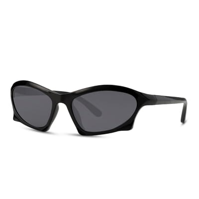 Zonnebril - Zonnebrillen - Festival bril - Rave bril - Glasses - Glanzend - Zwart - Zwarte glazen