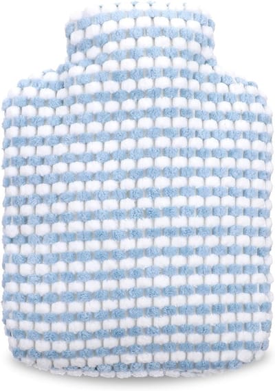 500ml Warmwaterkruik met Fluffy Hoes, Lekvrije Warmwaterkruik voor Handen, Wasbare Bedkruik en Cadeauoptie