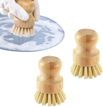 Mushroom en Groente Borstels Set van 2, Duurzame Houten Schoonmaakborstels voor Keuken, Tafel en Badkamer, Ideaal voor Groenten en Paddenstoelen