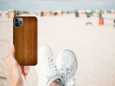 Apple iPhone 11 Pro Max Bumper Hoesje Donker Hout