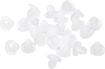 Siliconen stoppen met gaten, geschikt voor boringen van 3,5 - 4 mm, waterdicht en lichtdoorlatend, ronde eindkappen voor meubels