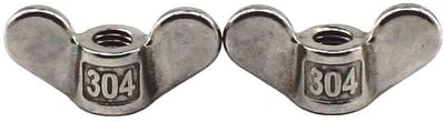 Dailygoods- Vleugelmoer M20 - 304 Roestvrij Staal - Bevestigingsmiddelen - DIY Hardware - Pack van 2 - Antiroest en Corrosiebestendig - Vlinderbout
