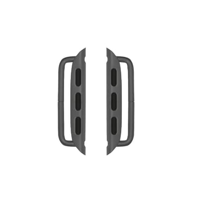 Apple Watch-connector - bandadapter voor 42/44/45 mm kasten, bandaanzetbreedte 24 mm, grafiet roestvrij staal