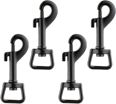 4 stuks karabijnhaken - haken met draaischarnier voor hondenhalsband, karabijnhaak met draaischarnier, karabijnhaak met draaischarnier roestvrij staal, boutkarabijnhaak wervelkarabijnhaak