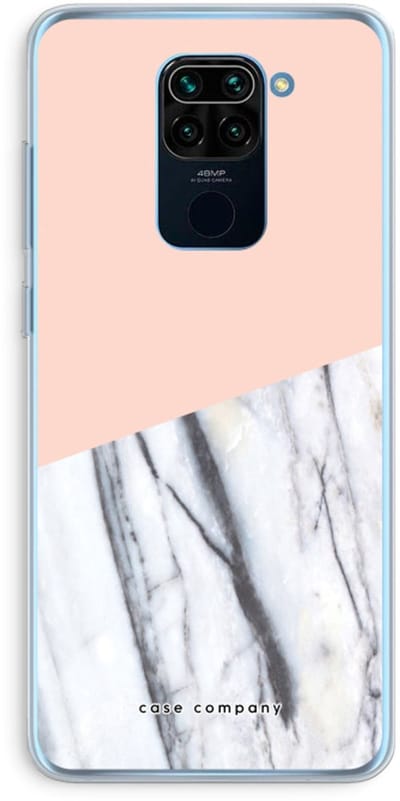 Case Company® - Hoesje geschikt voor Xiaomi Redmi Note 9 hoesje - A touch of peach - Soft Cover Telefoonhoesje - Bescherming aan alle Kanten en Schermrand