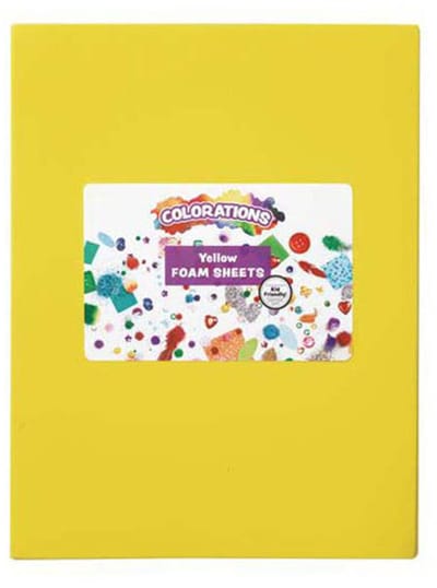 Colorations foam knutselvellen geel 10 stuks - creatief speelgoed.