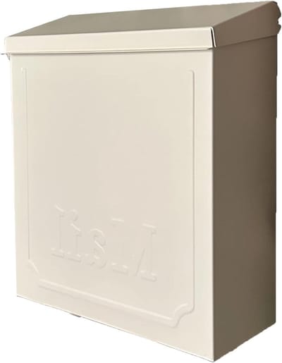 Wandbrievenbus - Brievenbus Buiten - Post Ontvangen - Met Sleutelslot - 21.5 x 9.5 x 25.5 cm - Wit