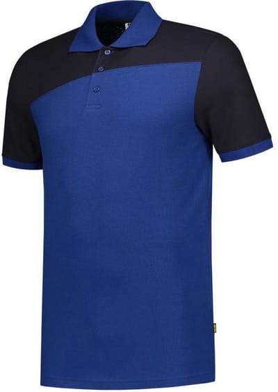 Tricorp Poloshirt Bicolor Naden 202006 Koningsblauw / Navy - Maat XL