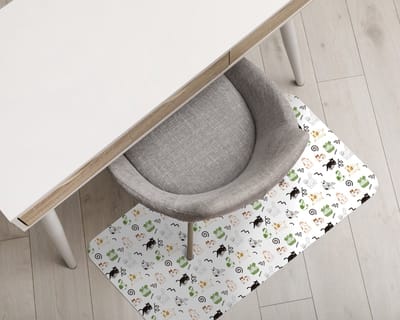Coloray Vloerbeschermer - Komische katten Vloerbeschermer Bureaustoel - 100x70 cm - Veelkleurig Vloerbeschermer Harde Vloer - Motif Vloerbeschermer - Mótif Vloerbeschermer - Rechthoekige Mat - Abstracties Thema