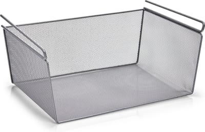 Zeller Kastmandje - opberg/hang mandjes - metaal - 43 x 26 x 19 cm - draadmand