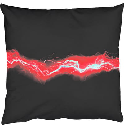 Sierkussens - Kussentjes Woonkamer - 50x50 cm - Rood - Elektriciteit - Energie - Lijn
