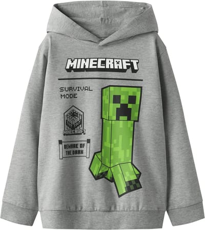 NAME IT - TKMPNAT MINECRAFT NREG SWEAT WH NOOS BFU - Jongens - Sweaters
