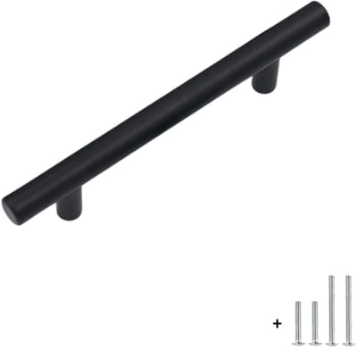 Hoexs Zwarte Meubelgreep 25 cm – Hartafstand 160 mm - Ronde Greep – Matzwart – Kast, Lade & Deur Handgreep