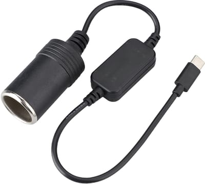 USB-C Autolader Kabel 12V-24V – Sigarettenaansteker Oplaadkabel 35 cm – Auto converter – Voor Smartphone & Tablet