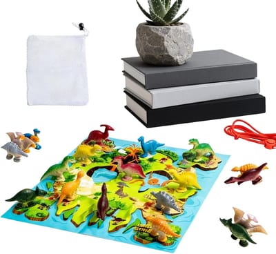 Magnetisch Schaakspel - Dinosaurus Schaken - Strategisch Spel - Auto-Aligning Stukken - 25.5x22.5x1.7cm - Meerdere Kleuren