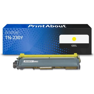PrintAbout huismerk Toner TN-230Y Geel Geschikt voor Brother